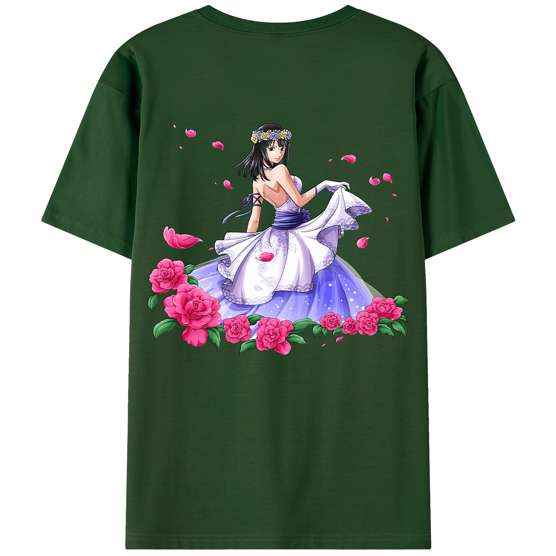 ワンピース ニコ・ロビン ONE PIECE Nico Robin 綿100％半袖Tシャツ（背面プリント）